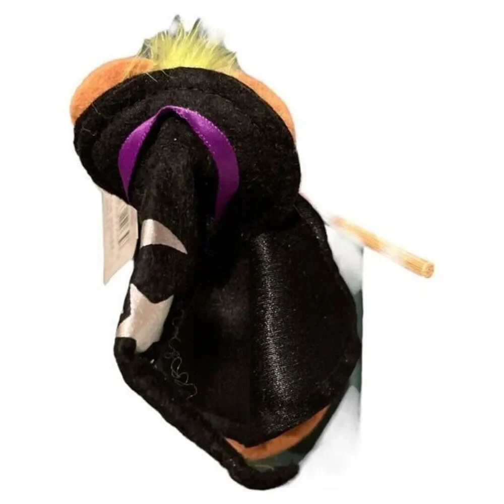 Annalee Halloween Witch Mouse‎ 2006 Broom Moon Stars Green Hair 4